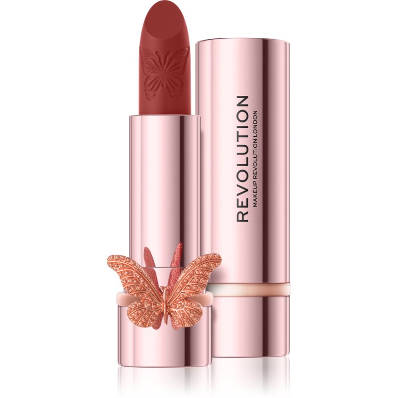 Makeup Revolution Precious Glamour Butterfly оксамитова помада з матуючим ефектом відтінок Frost Regal
Makeup Revolution Precious Glamour Butterfly оксамитова помада з матуючим ефектом відтінок Frost Regal