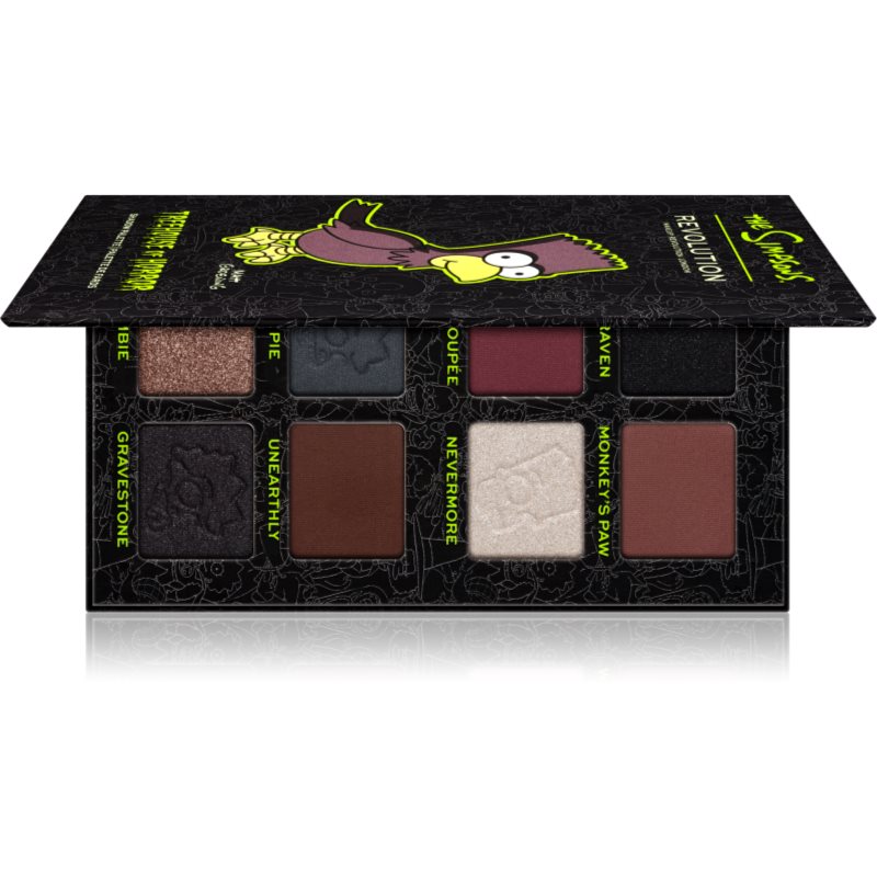 Makeup Revolution The Simpsons Treehouse Of Horror Mini Macambre палітра тіней відтінок The Raven Bart
Makeup Revolution The Simpsons Treehouse Of Horror Mini Macambre палітра тіней відтінок The Raven Bart