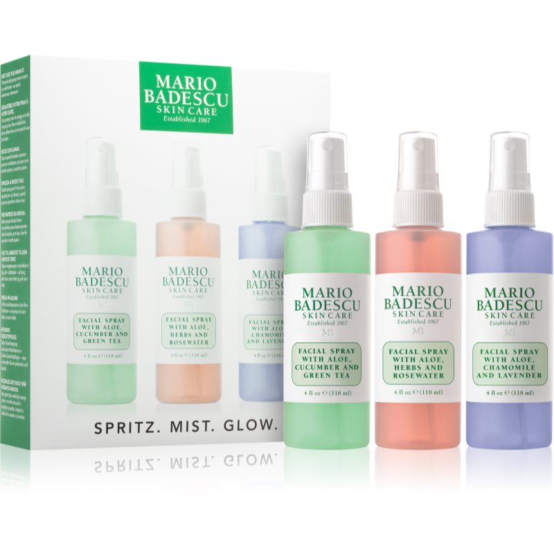 Mario Badescu SPRITZ. MIST. GLOW. подарунковий набір (для освітлення та зволоження)
Mario Badescu SPRITZ. MIST. GLOW. подарунковий набір (для освітлення та зволоження)