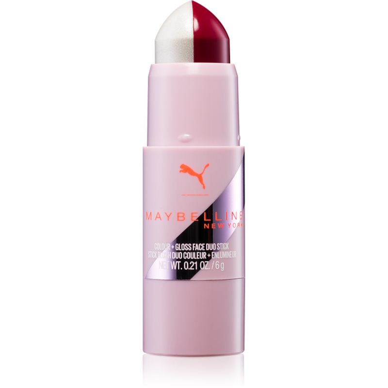 Maybelline Puma x Maybelline Color + Gloss Face Duo Stick водостійкі рум'яна та хайлайтер відтінок 07 Hustle + Burn
Maybelline Puma x Maybelline Color + Gloss Face Duo Stick водостійкі рум'яна та хайлайтер відтінок 07 Hustle + Burn