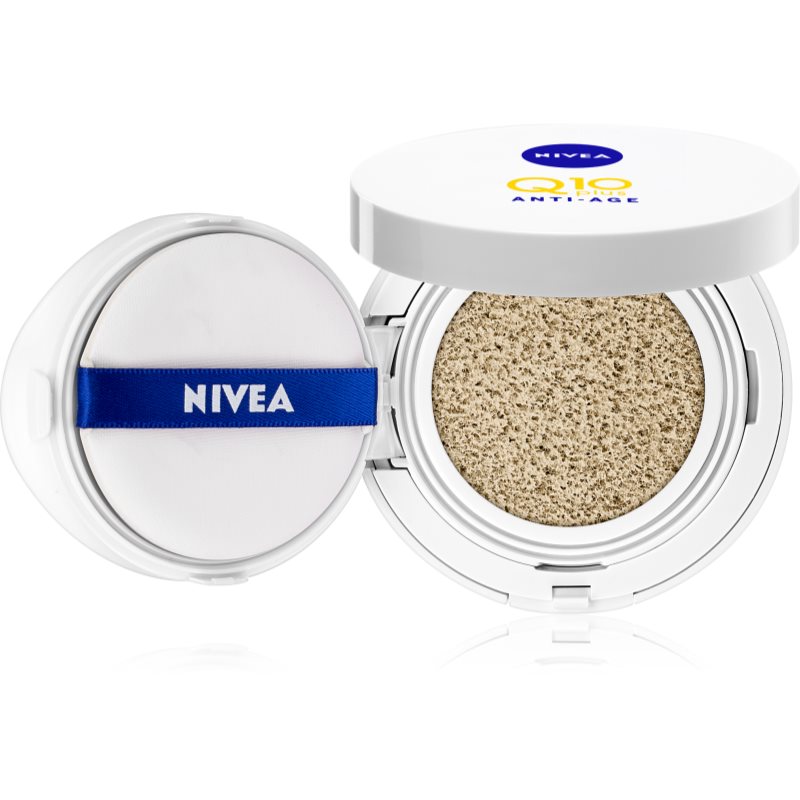 Nivea Q10 Cushion зволожувальний тональний крем у губці заповнює зморшки відтінок 01 Light-Medium
Nivea Q10 Cushion зволожувальний тональний крем у губці заповнює зморшки відтінок 01 Light-Medium