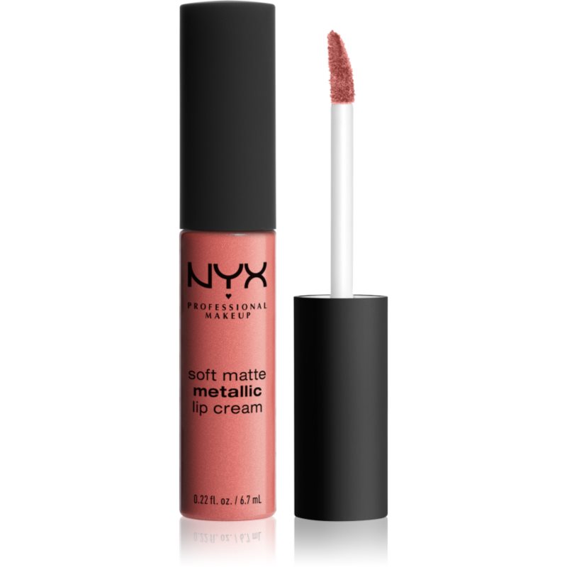 NYX Professional Makeup Soft Matte Metallic Lip Cream рідка помада з металік ефектом відтінок 06 Cannes
NYX Professional Makeup Soft Matte Metallic Lip Cream рідка помада з металік ефектом відтінок 06 Cannes