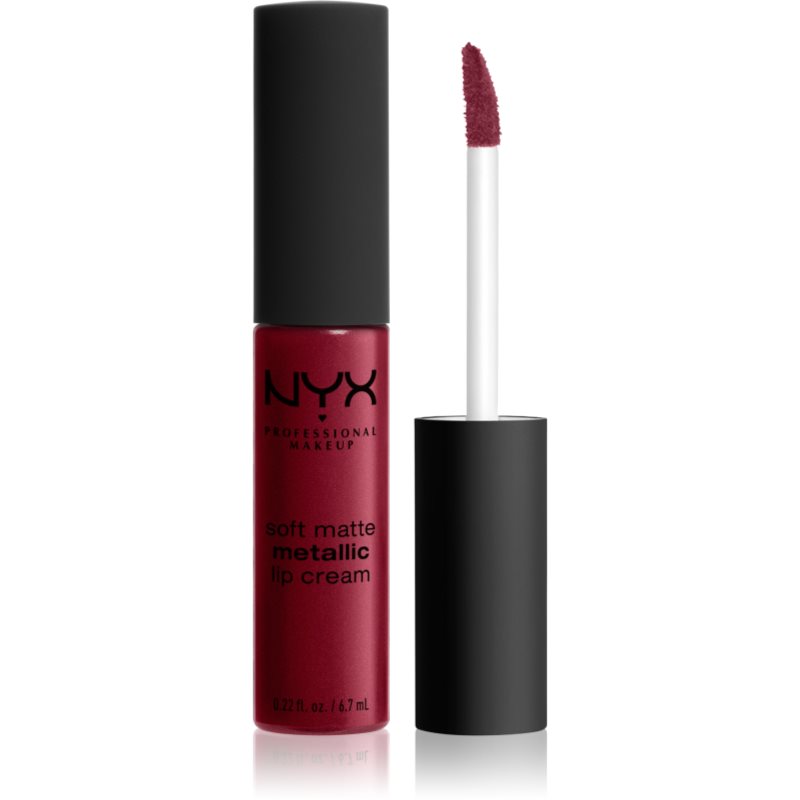 NYX Professional Makeup Soft Matte Metallic Lip Cream рідка помада з металік ефектом відтінок 11 Madrid
NYX Professional Makeup Soft Matte Metallic Lip Cream рідка помада з металік ефектом відтінок 11 Madrid