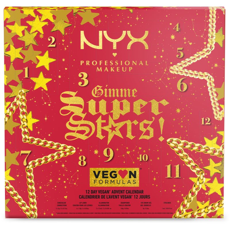 NYX Professional Makeup Gimme SuperStars! 12 Days Vegan Calendar новорічний календар веганський
NYX Professional Makeup Gimme SuperStars! 12 Days Vegan Calendar новорічний календар веганський