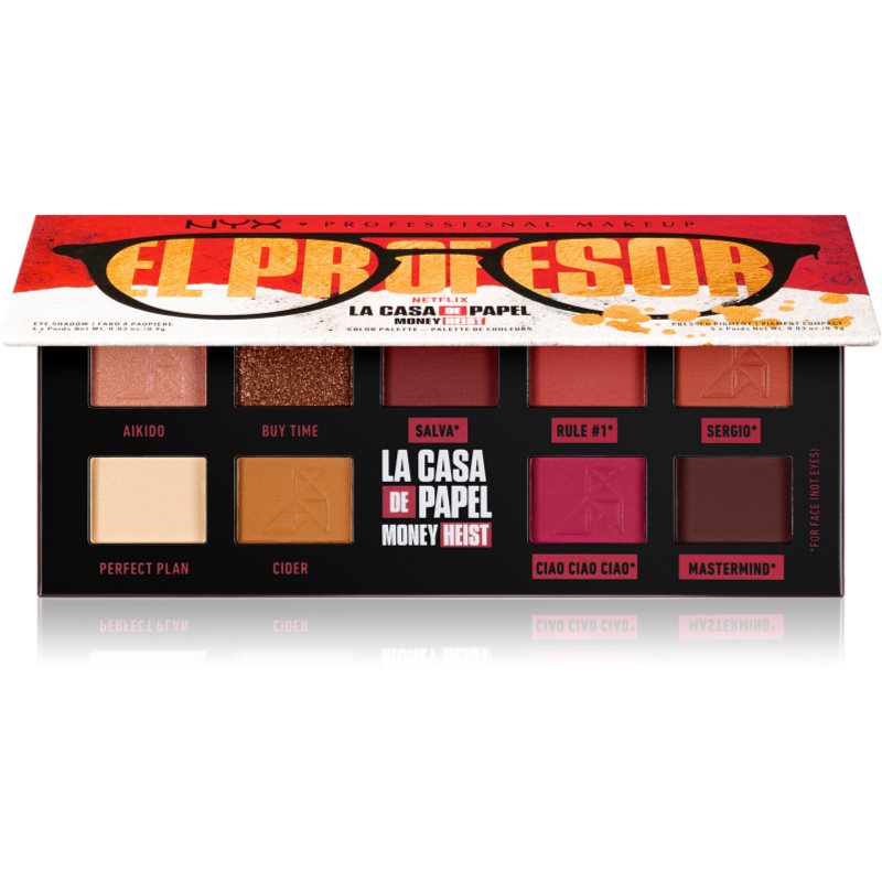 NYX Professional Makeup La Casa de Papel El Professor Palette палетка тіней для очей
NYX Professional Makeup La Casa de Papel El Professor Palette палетка тіней для очей