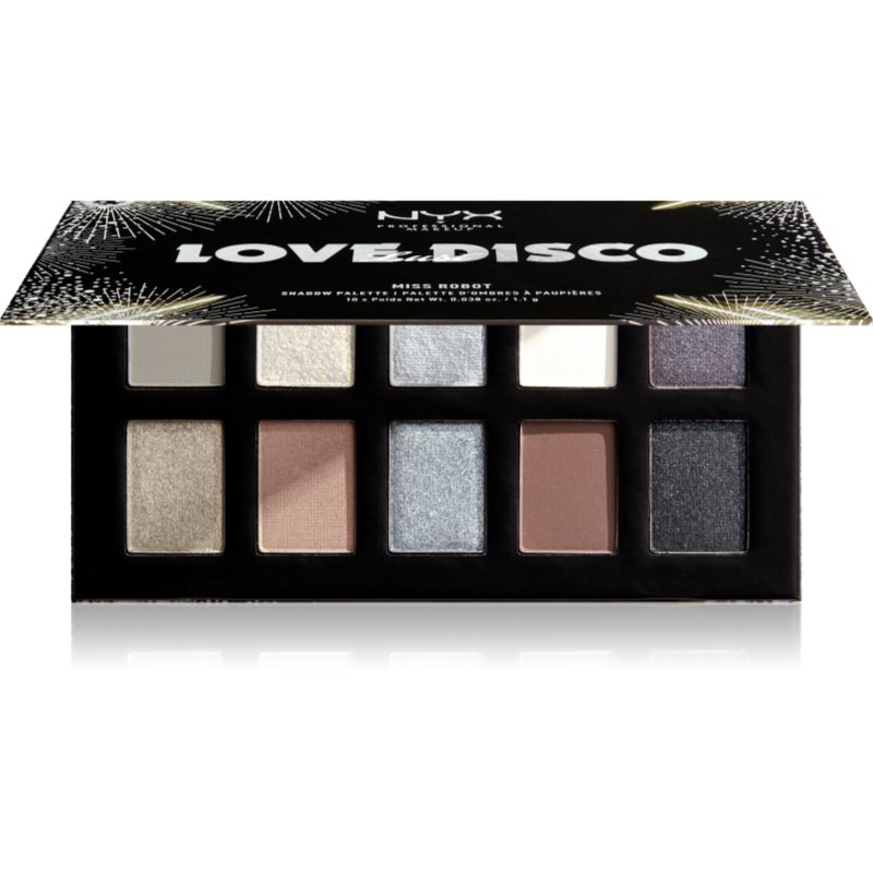 NYX Professional Makeup Love Lust Disco палетка тіней для очей відтінок 02 Miss Robot
NYX Professional Makeup Love Lust Disco палетка тіней для очей відтінок 02 Miss Robot