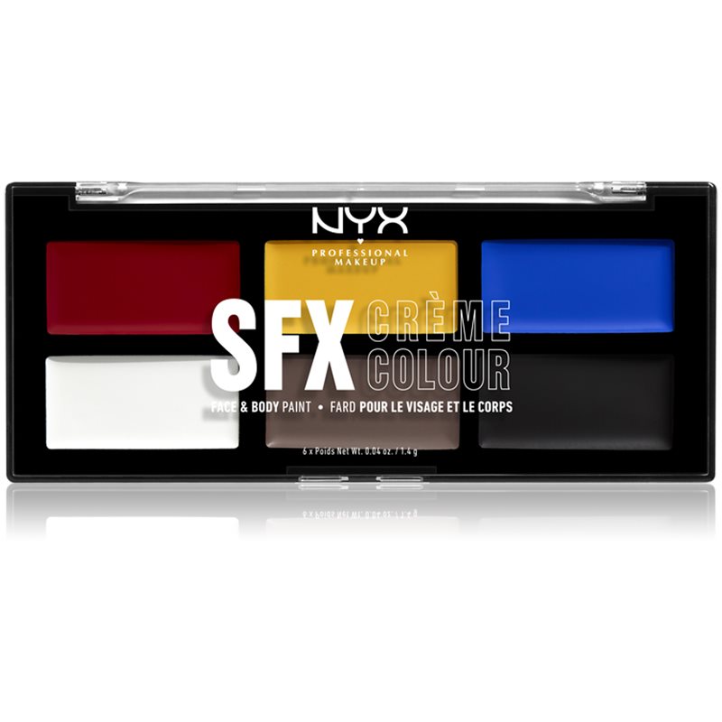 NYX Professional Makeup SFX Creme Colour™ палетка для тіла та обличчя відтінок Primary
NYX Professional Makeup SFX Creme Colour™ палетка для тіла та обличчя відтінок Primary