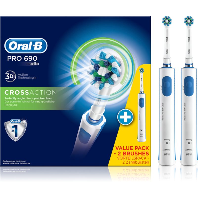 Oral B PRO 690 CrossAction D16.524H електрична зубна щітка
Oral B PRO 690 CrossAction D16.524H електрична зубна щітка