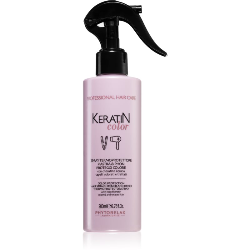 Phytorelax Laboratories Keratin Color спрей термозахист для волосся з кератином
Phytorelax Laboratories Keratin Color спрей термозахист для волосся з кератином