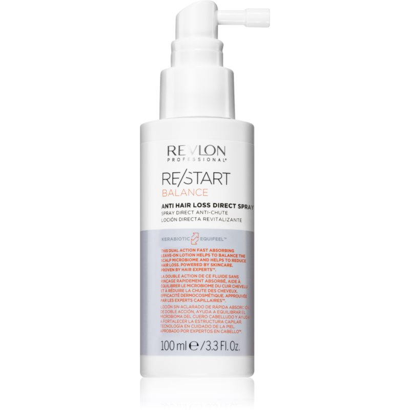 Revlon Professional Re/Start Balance інтенсивний зволожуючий спрей проти випадіння волосся
Revlon Professional Re/Start Balance інтенсивний зволожуючий спрей проти випадіння волосся
