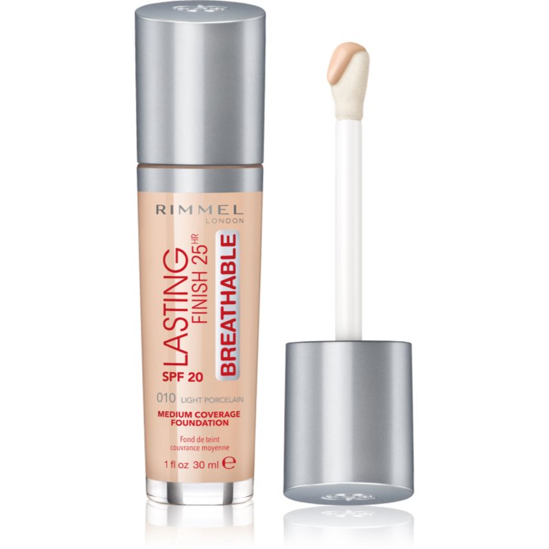 Rimmel Lasting Finish 25H Breathable тональний крем SPF 20 відтінок 010 Light Porcelain
Rimmel Lasting Finish 25H Breathable тональний крем SPF 20 відтінок 010 Light Porcelain