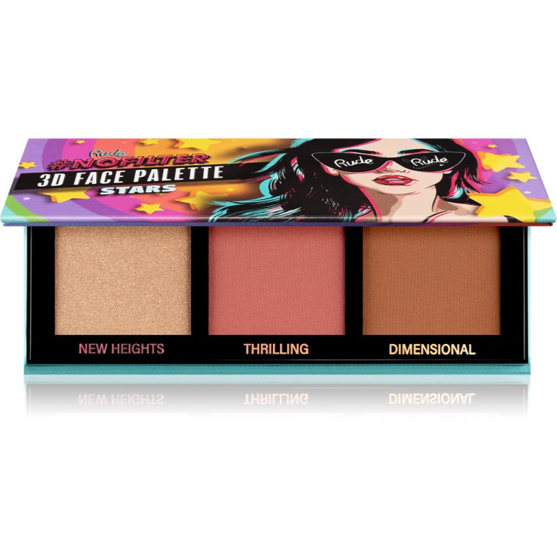 Rude Cosmetics NoFilter 3D Face Palette контурна палетка для обличчя відтінок Stars
Rude Cosmetics NoFilter 3D Face Palette контурна палетка для обличчя відтінок Stars