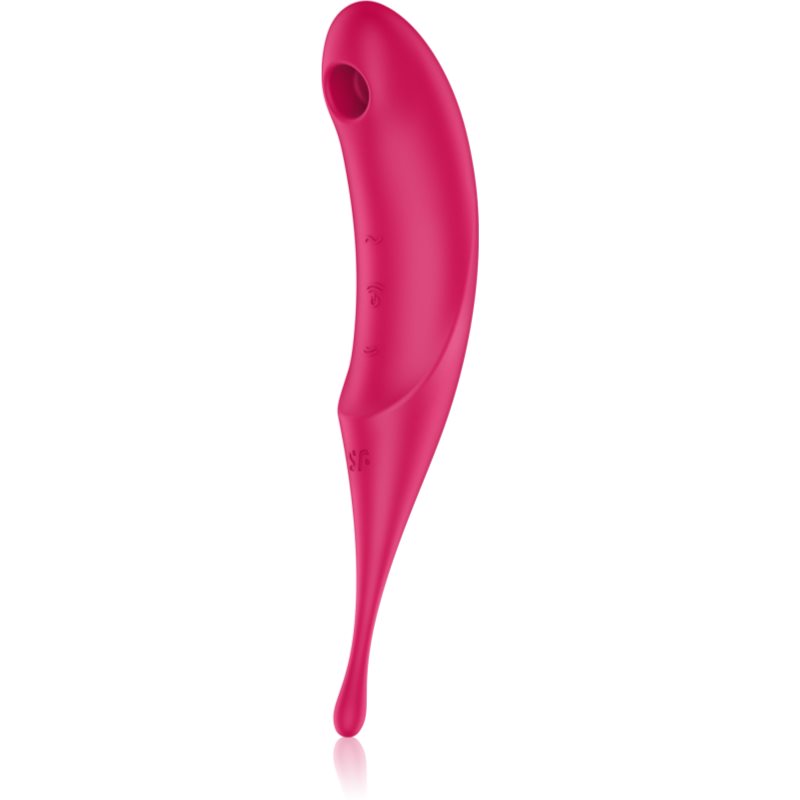 Satisfyer TWIRLING PRO vibrátor so stimulátorom klitorisu Red 19,9 cm