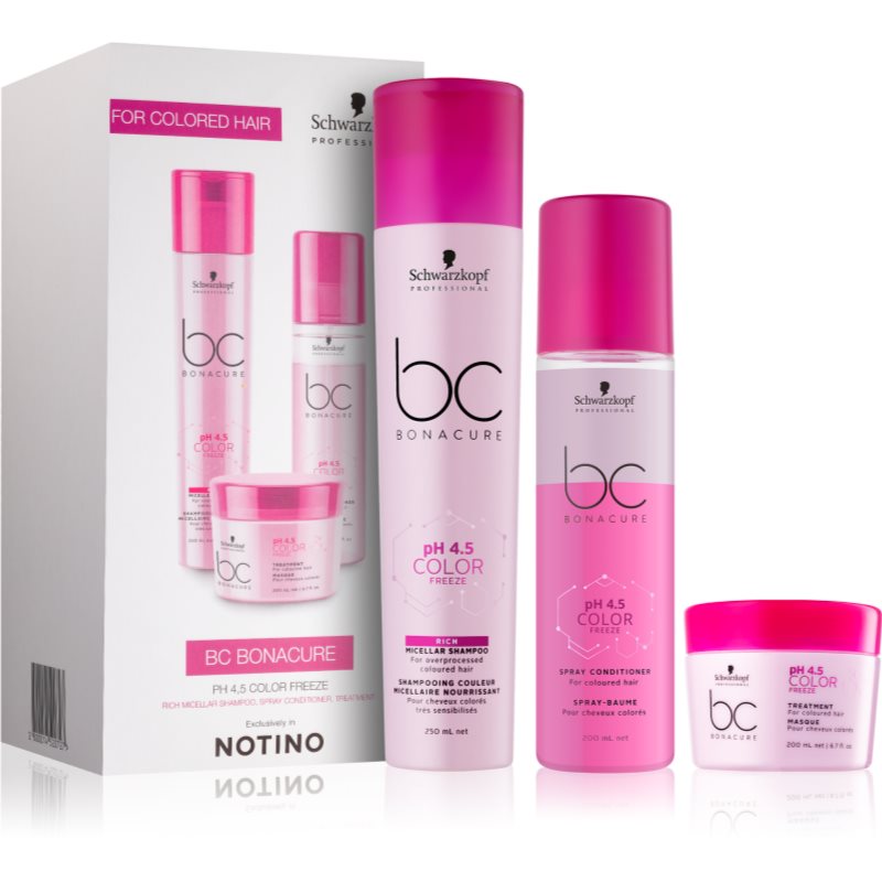 Schwarzkopf Professional BC Bonacure pH 4,5 Color Freeze подарунковий набір I. (для фарбованого волосся) для жінок
Schwarzkopf Professional BC Bonacure pH 4,5 Color Freeze подарунковий набір I. (для фарбованого волосся) для жінок
