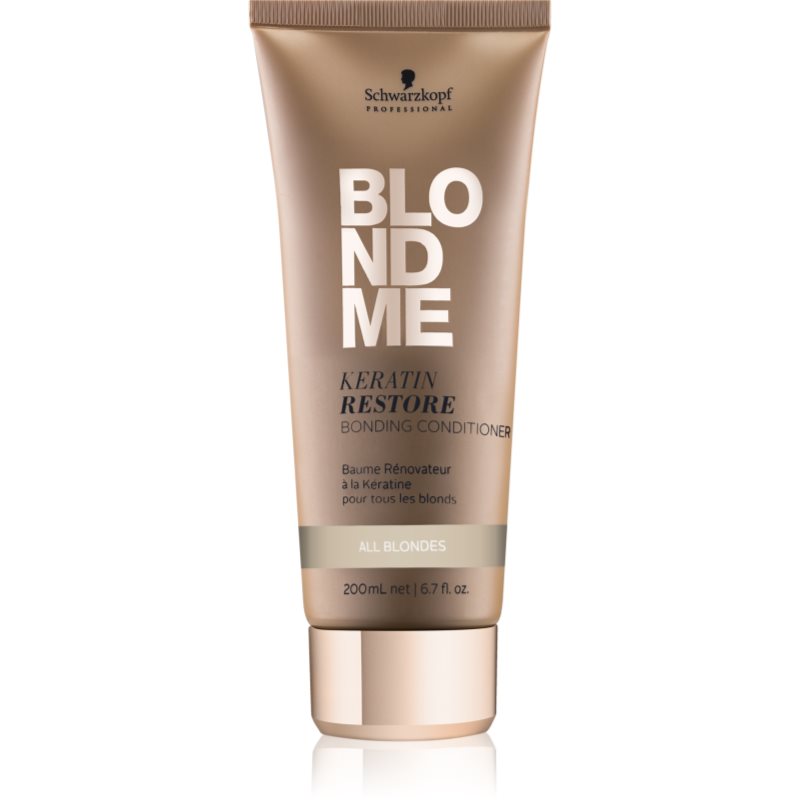 Schwarzkopf Professional Blondme Кератиновий відновлюючий кондиціонер для всих типів блонд волосся
Schwarzkopf Professional Blondme Кератиновий відновлюючий кондиціонер для всих типів блонд волосся
