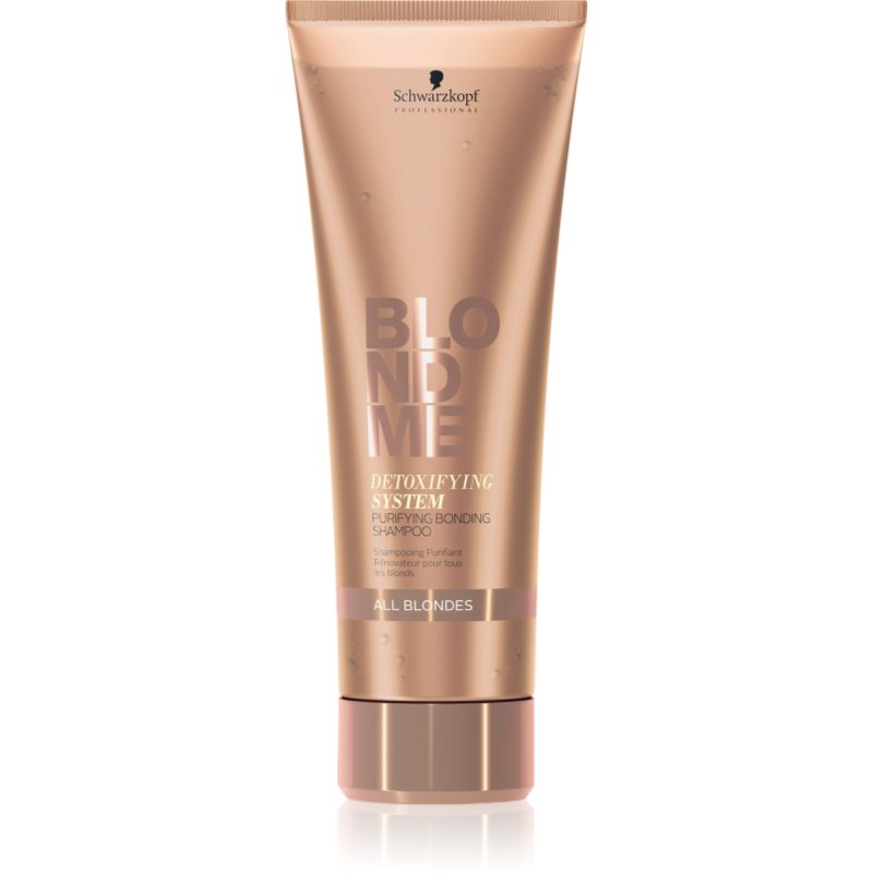 Schwarzkopf Professional Blondme очищуючий детокс шампунь для всих типів блонд волосся
Schwarzkopf Professional Blondme очищуючий детокс шампунь для всих типів блонд волосся