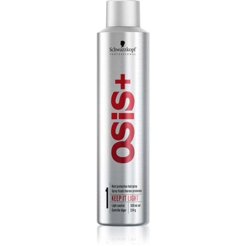 Schwarzkopf Professional Osis+ Keep It Light лак для волосся з м'якою фіксацією для волосся пошкодженого високими температурами
Schwarzkopf Professional Osis+ Keep It Light лак для волосся з м'якою фіксацією для волосся пошкодженого високими температурами