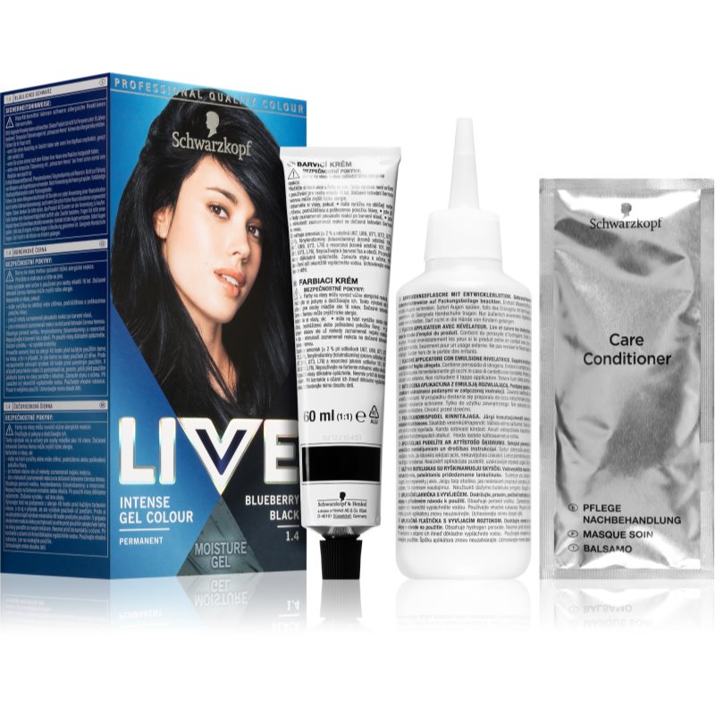 Schwarzkopf LIVE Intense Colour перманентна фарба для волосся відтінок 1.4 Blueberry Black
Schwarzkopf LIVE Intense Colour перманентна фарба для волосся відтінок 1.4 Blueberry Black