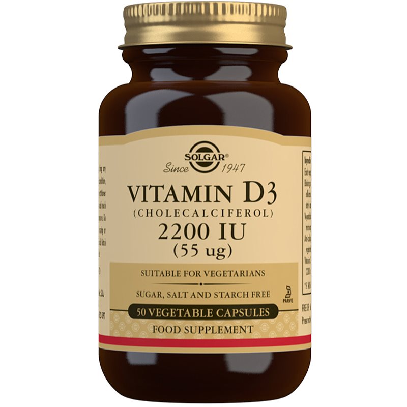 Solgar Vitamin D3 2200 IU kapsuly na posilnenie imunity 50 cps