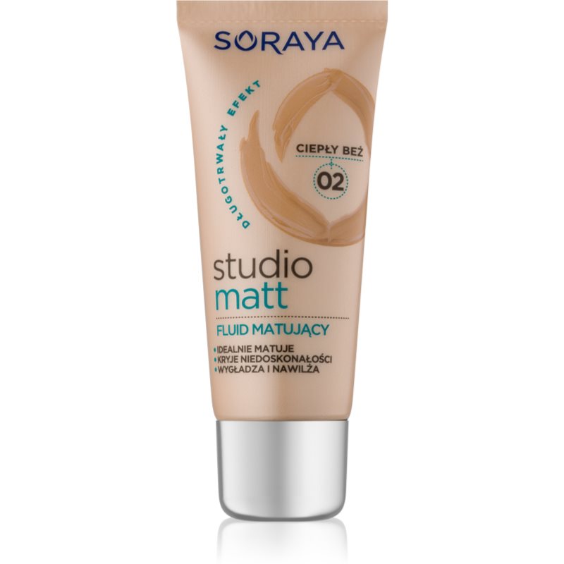 Soraya Studio Matt тональний крем з матуючим ефектом з вітаміном Е відтінок 02 Warm Beige
Soraya Studio Matt тональний крем з матуючим ефектом з вітаміном Е відтінок 02 Warm Beige
