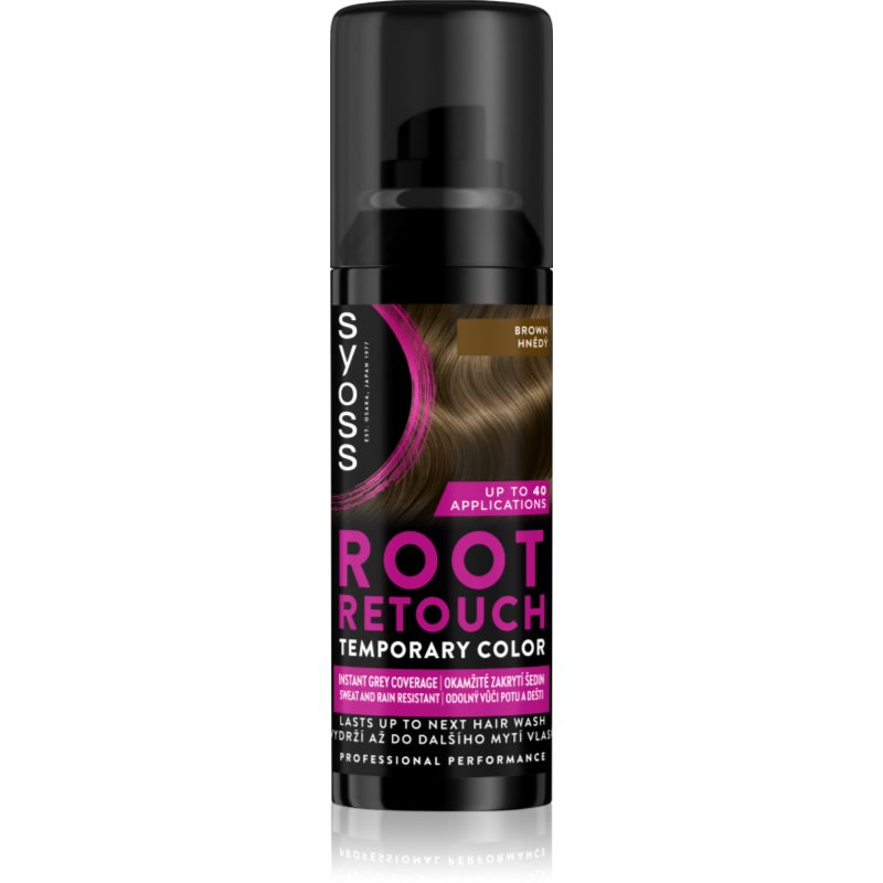 Syoss Root Retoucher тональна фарба для нанесення на відрослі корені у формі спрею відтінок Brown
Syoss Root Retoucher тональна фарба для нанесення на відрослі корені у формі спрею відтінок Brown