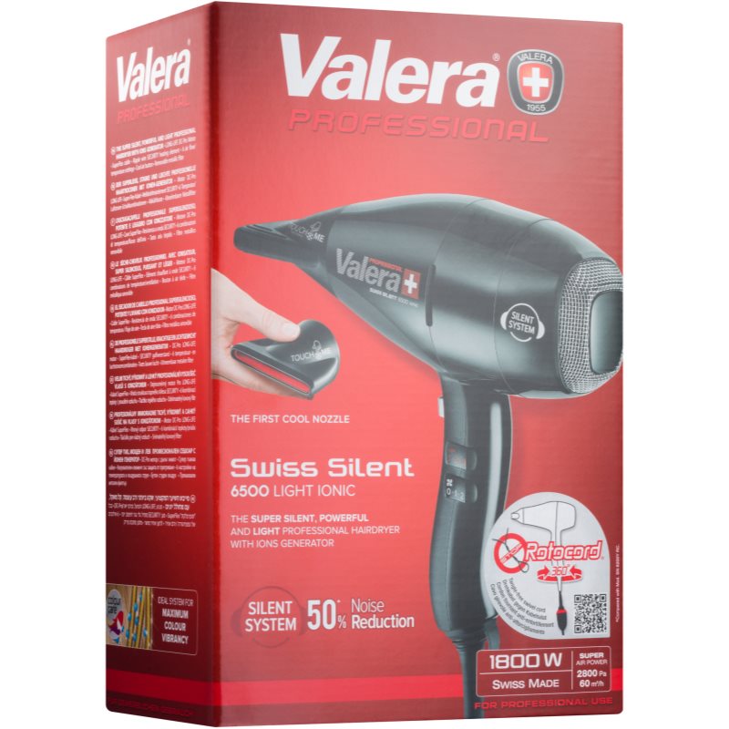 Valera Swiss Silent 6500 Light Ionic Rotocord професійний фен для волосся з іонізатором для захисту кольору
Valera Swiss Silent 6500 Light Ionic Rotocord професійний фен для волосся з іонізатором для захисту кольору