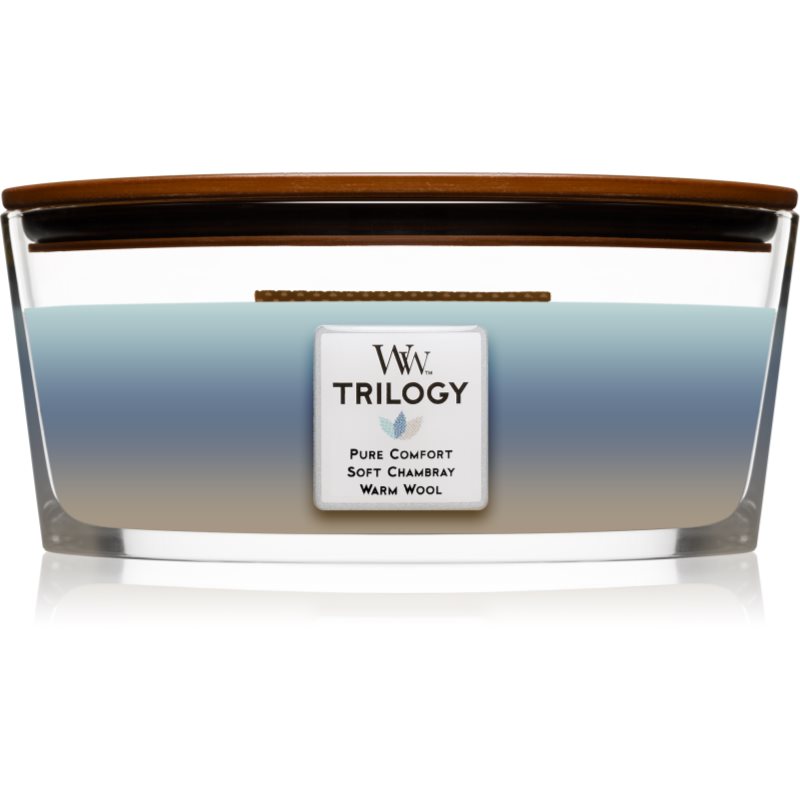 Woodwick Trilogy Woven Comforts aроматична свічка з дерев'яним гнітом (hearthwick
Woodwick Trilogy Woven Comforts aроматична свічка з дерев'яним гнітом (hearthwick