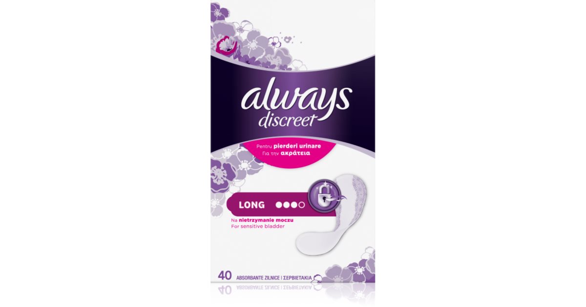 Always Discreet Long Serviettes Incontinence Notino Fr