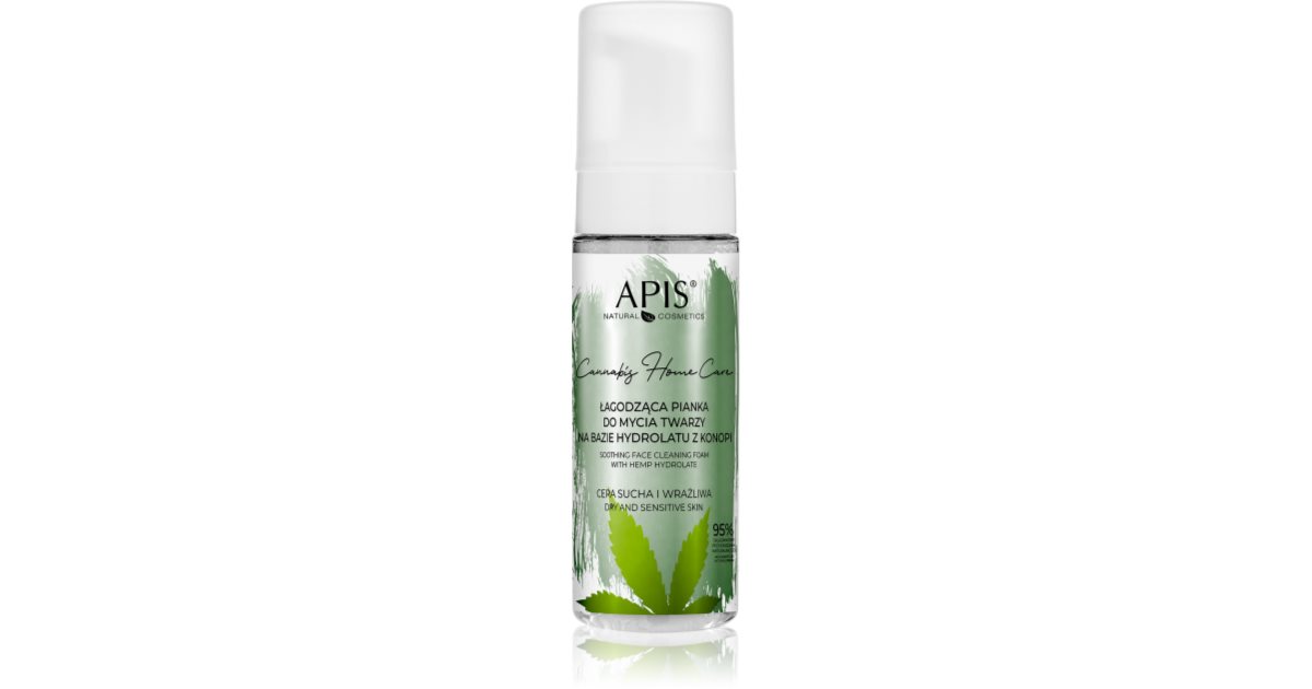 Apis Natural Cosmetics Cannabis Home Care Foam Cleanser For Dry And