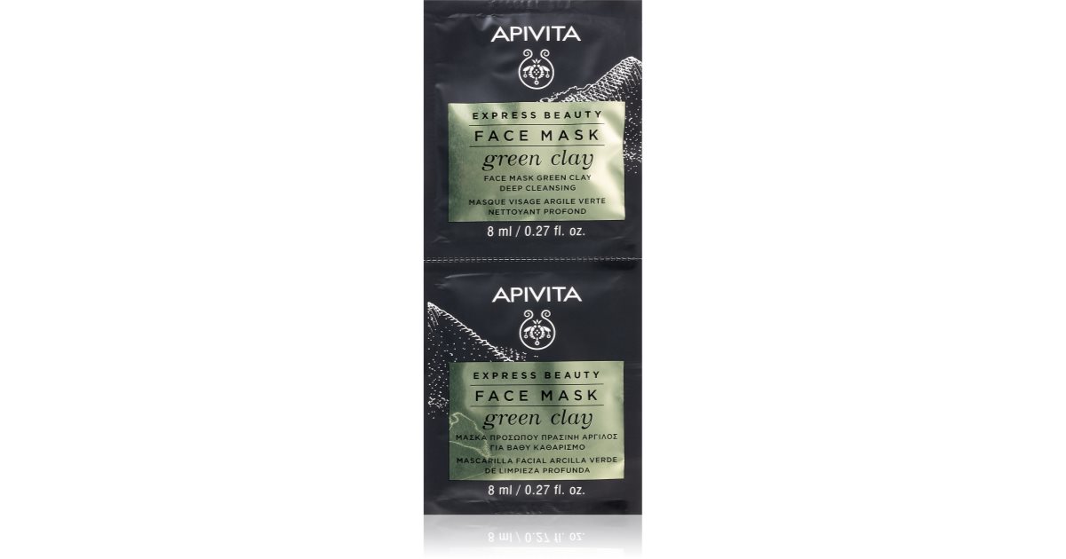 Apivita Express Beauty Cleansing Face Mask Green Clay Masque Visage