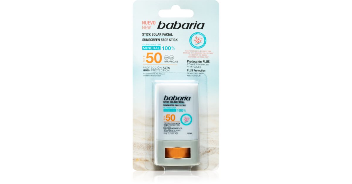 Babaria Sun Face Stick Facial Sunscreen In A Stick Notino Co Uk