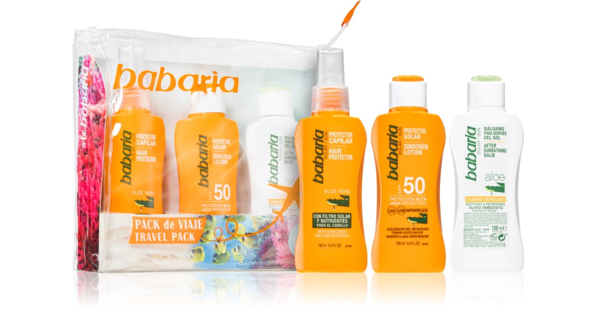 Babaria Sun Travel Pack Set De Viaje Bronceador Notino Es