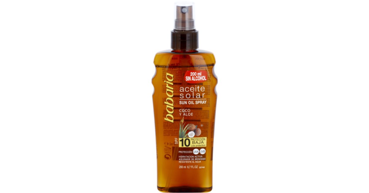 Babaria Sun Aceite Solar Sun Oil Spf Notino Co Uk