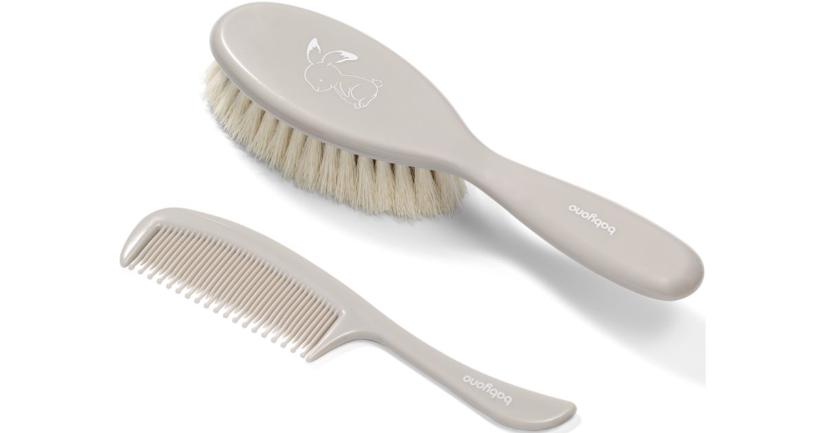 BabyOno Take Care Hairbrush and Comb Set Gray für Kinder ab der Geburt