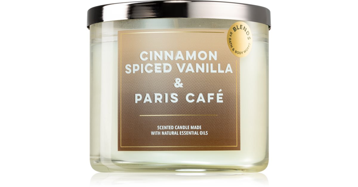 Bath Body Works Cinnamon Spiced Vanilla Paris Café scented candle