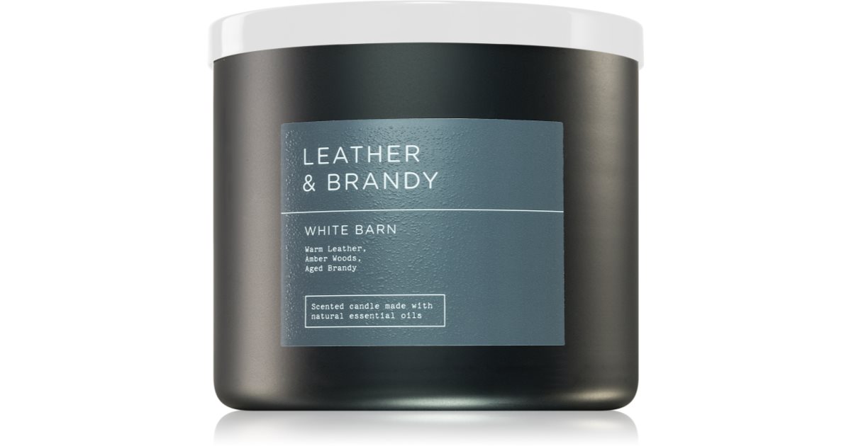 Bath Body Works Leather Brandy Doftljus Notino Se