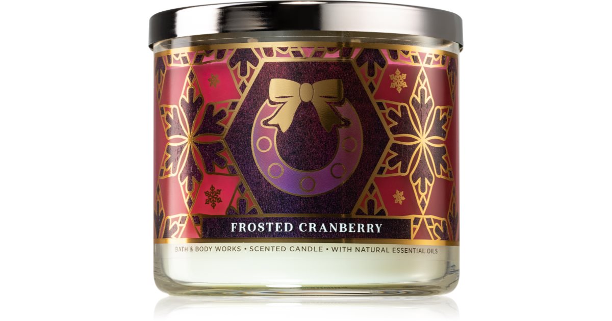 Bath Body Works Frosted Cranberry bougie parfumée II notino fr