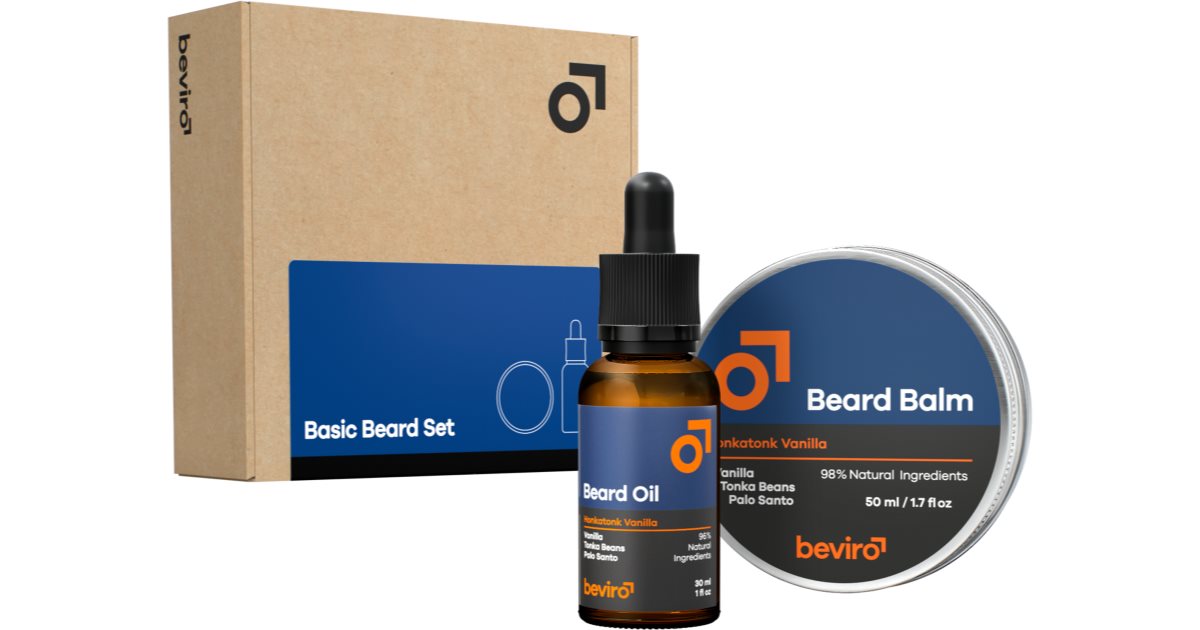 Beviro Honkatonk Vanilla Basic Beard Set Coffret Cadeau Pour La Barbe