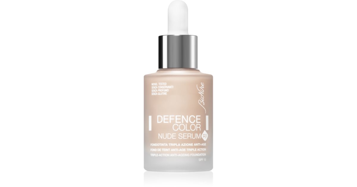 BioNike Color Nude Serum R³ light foundation drops for mature skin