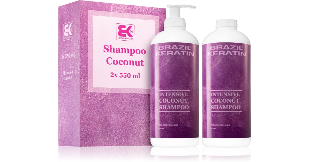 Brazil Keratin Coconut Shampoo Economy Pack For Damaged Hair Notino Ie