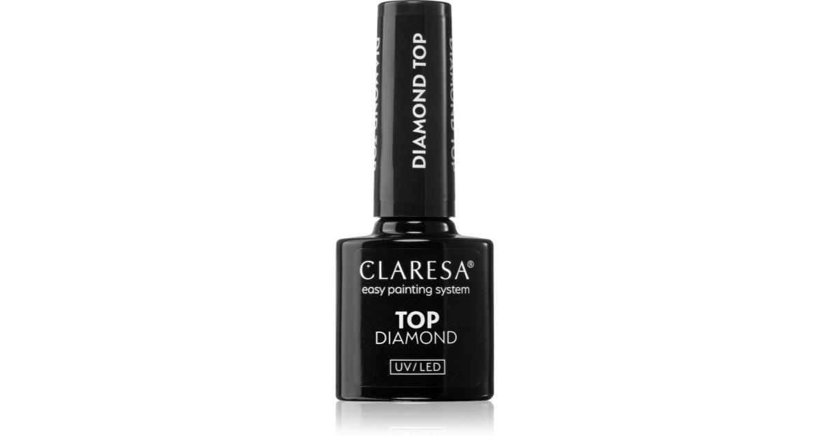 Claresa Uv Led Top Diamond No Wipe Elowy Lakier Nawierzchniowy