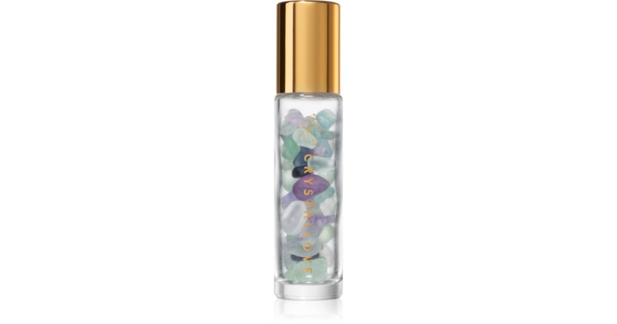 Crystallove Fluorite Rainbow Oil Bottle Roll On Con Cristalli