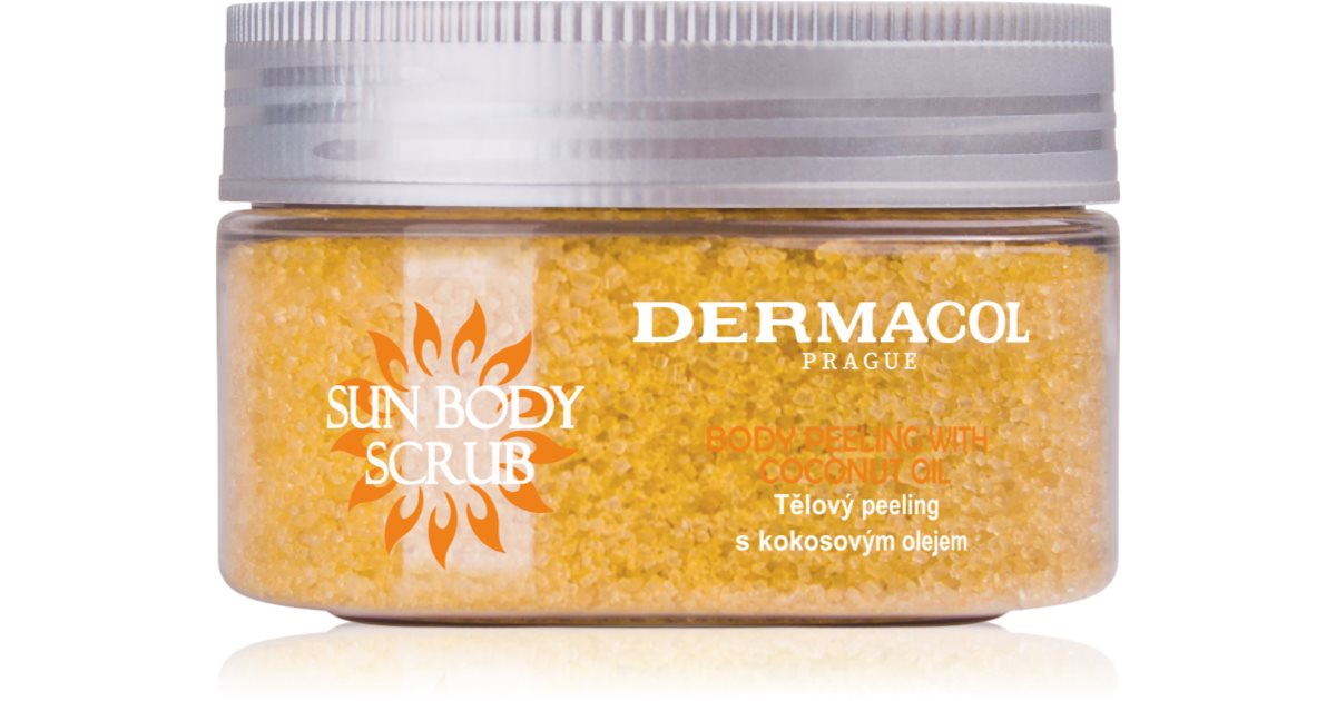 Dermacol Sun exfoliante corporal a base de azúcar brillante notino es