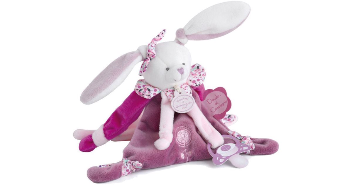 Doudou Gift Set Bunny with Soother Clip jouet en peluche à clip notino fr