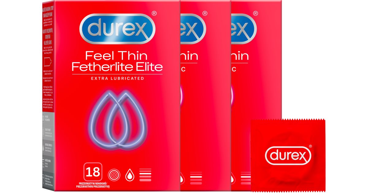 Durex Feel Thin Extra Lubricated 2 1 preservativos formato poupança