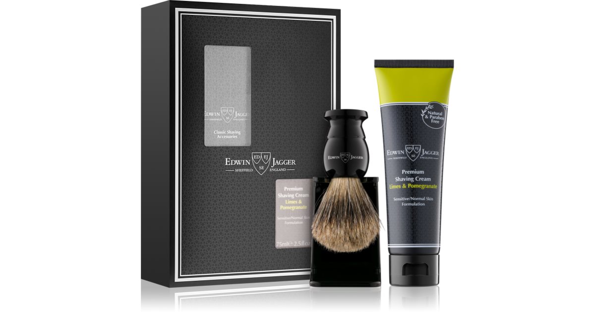 Edwin Jagger Limes Pomegranate Shaving Kit I For Sensitive Skin