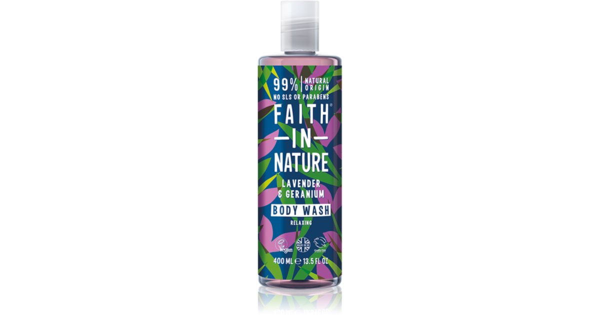 Faith In Nature Lavender Geranium Gel Douche Relaxant Notino Fr