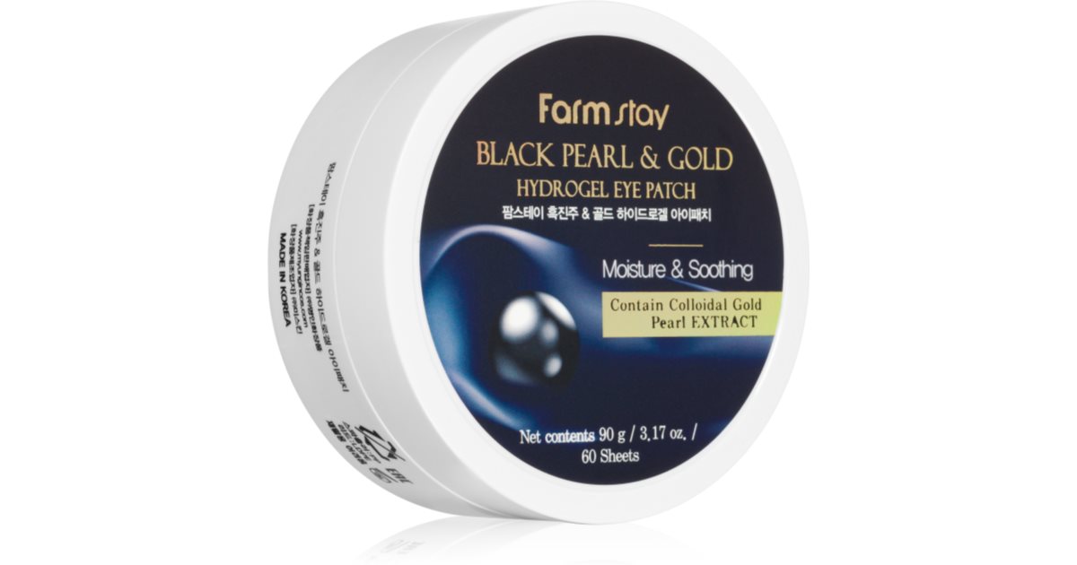 Farmstay Black Pearl Gold Mascarilla De Hidrogel Para Contorno De