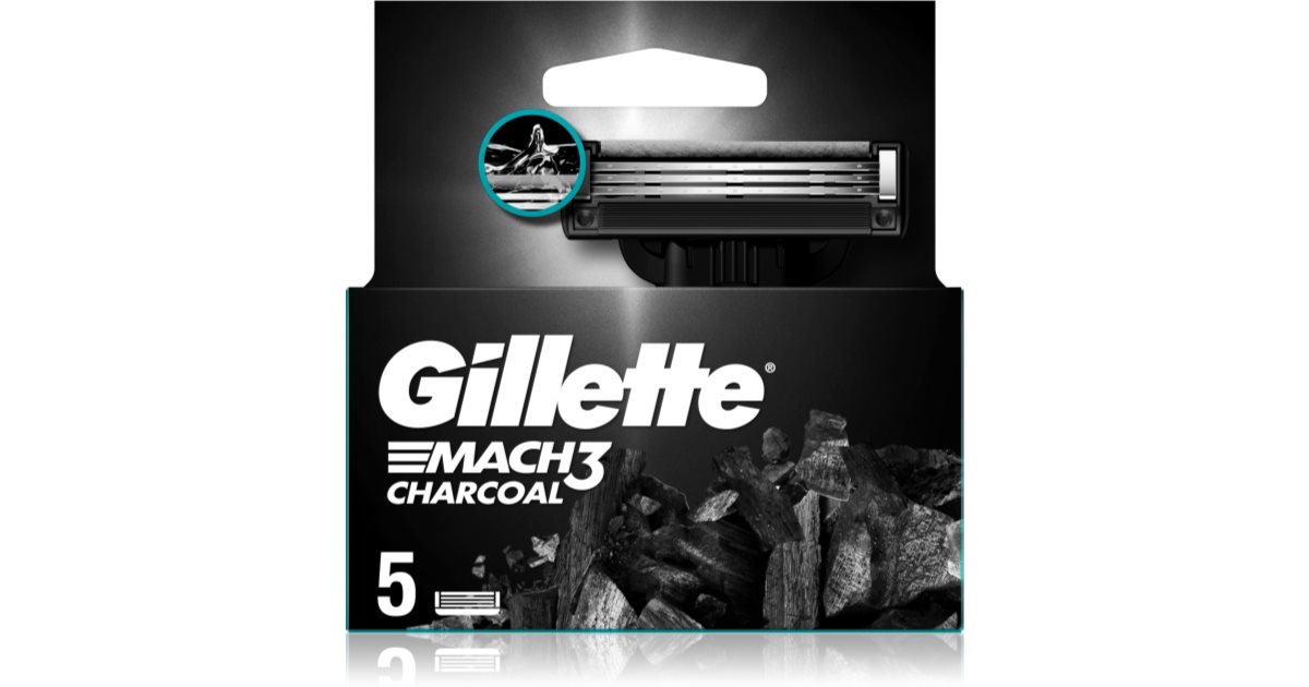 Gillette Mach Charcoal Zapasowe Ostrza