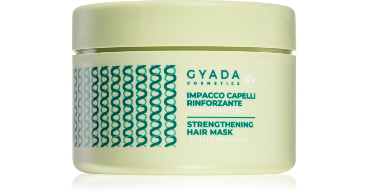 Gyada Cosmetics Spirulina máscara fortificante para cabelo frágil